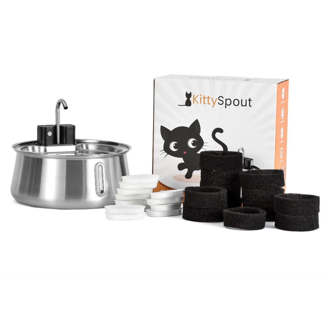 Refurbished The KittySpout - Wireless Fountain (Spout) - 6 Month: Wireless KittySpout + 8 filter sets + free gift
