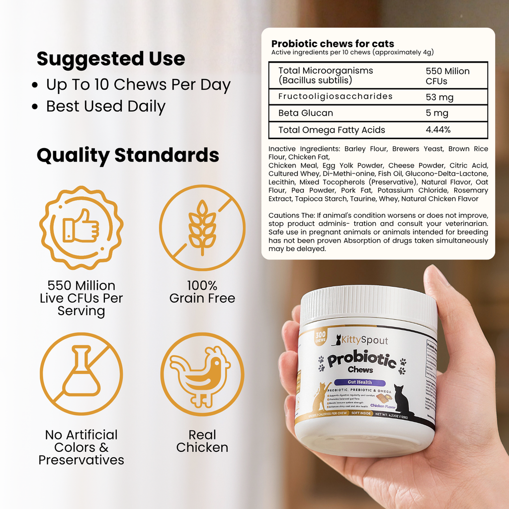 KittySpout Probiotic Chews - 90 Day Supply