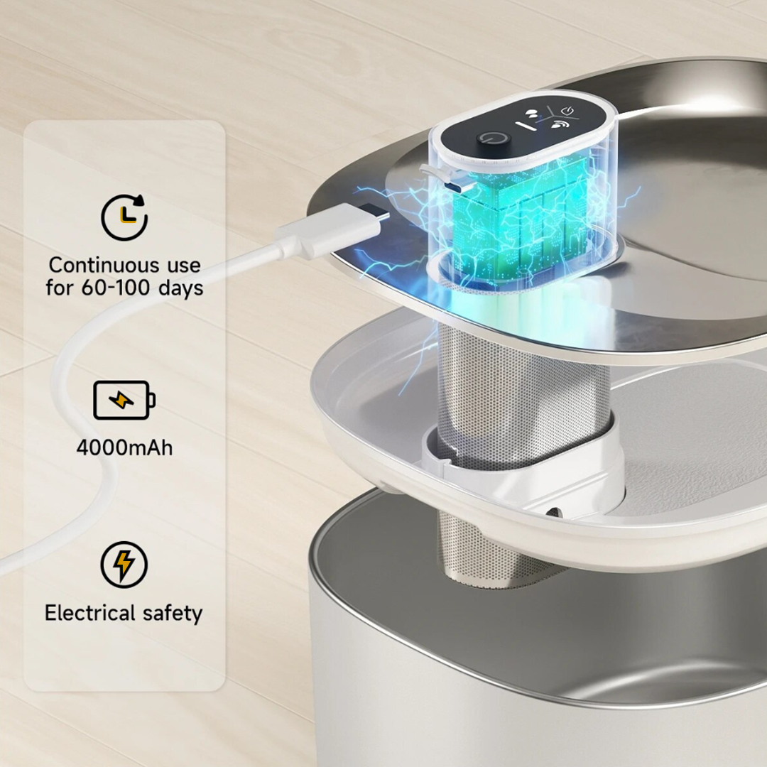 Like New The KittySpout - Wireless Fountain (Vet testimonials) - 2 Month: Wireless KittySpout + 4 filter sets + free gift